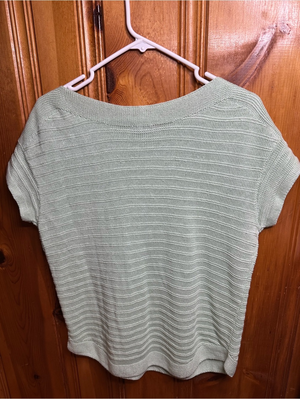 Talbots Mint Green Short-Sleeve Knit Scoop Neck Sweater - Picture 9 of 12